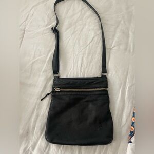 Margot black Leather Hobo crossbody bag